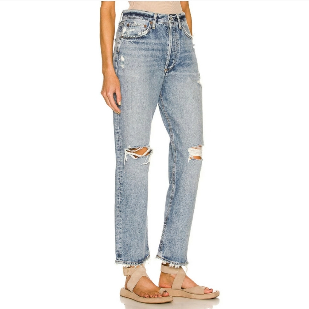 Agolde 90s Mid Rise Loose Fit Jeans In Isolate - Picture 14 of 15